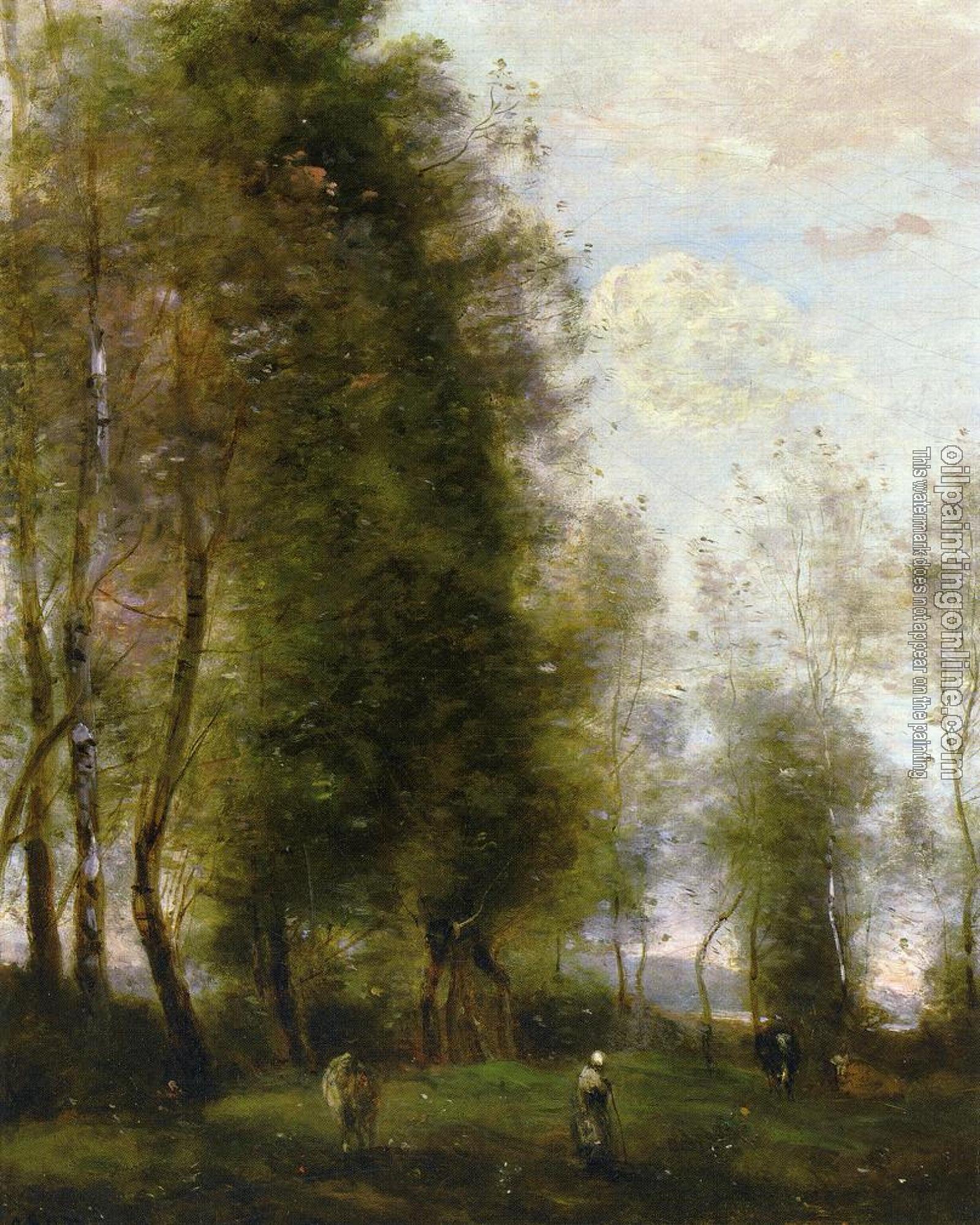 Corot, Jean-Baptiste-Camille - A Shady Resting Place( Le Dormoir.)